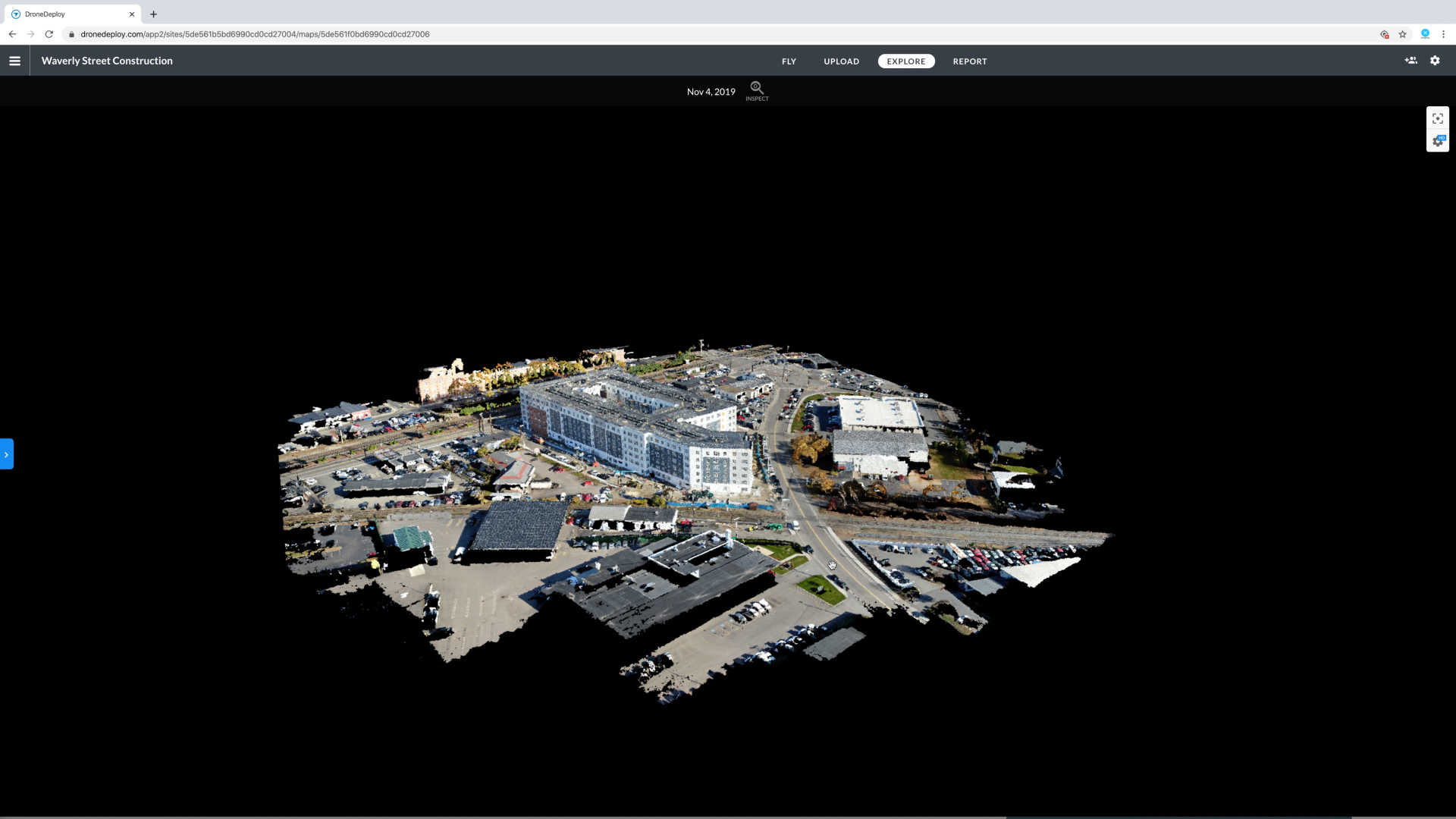Drone-based 3D model of a construction site